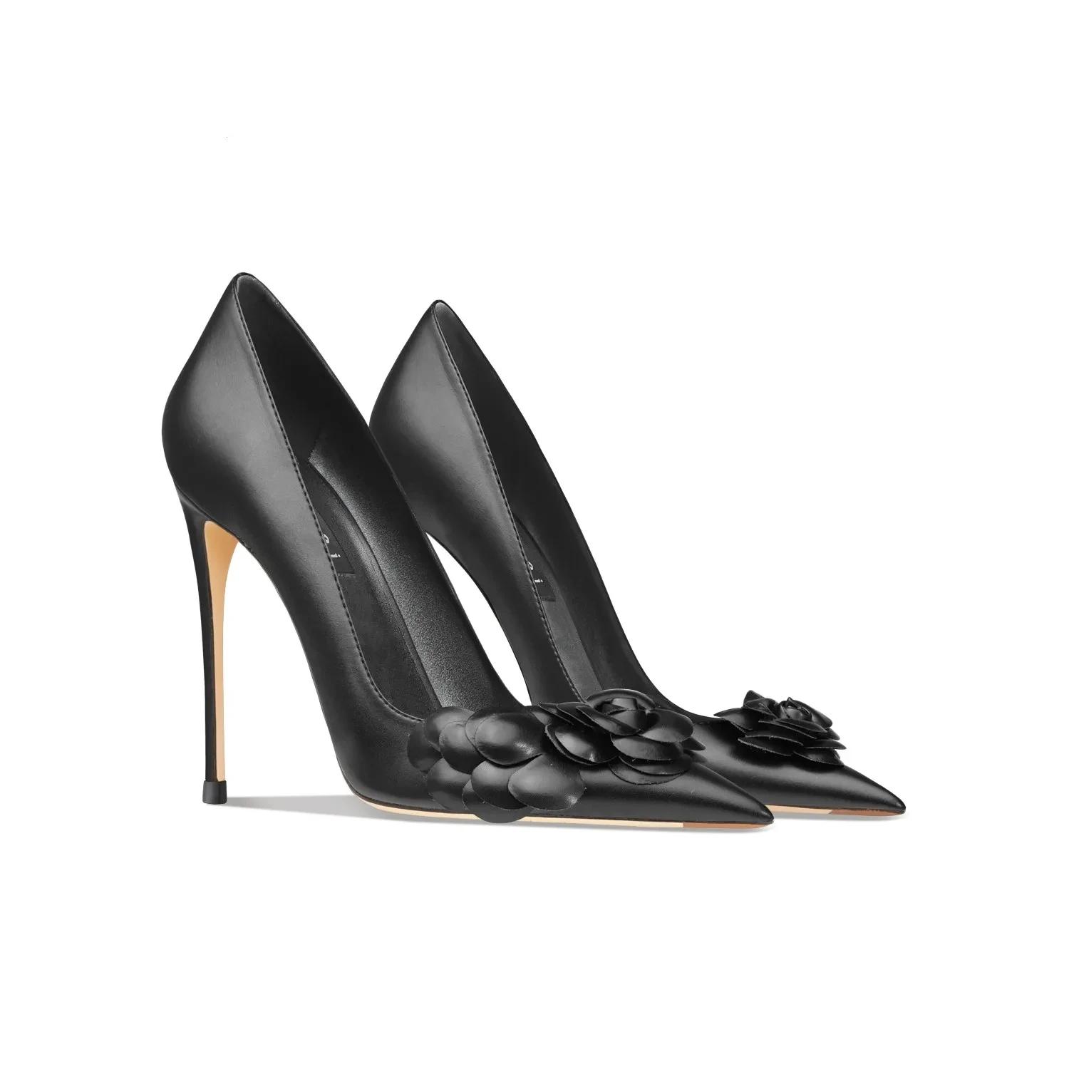 Nouvelles Chaussures à Talons Hauts Pointus Classiques pour Femmes 2026, Grandes Fleurs, Confortable