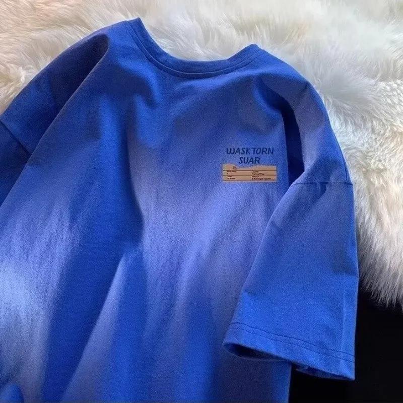 M-8XL Hommes Surdimensionné T-shirt Décontracté Lâche style américain simple lettre notes Impression