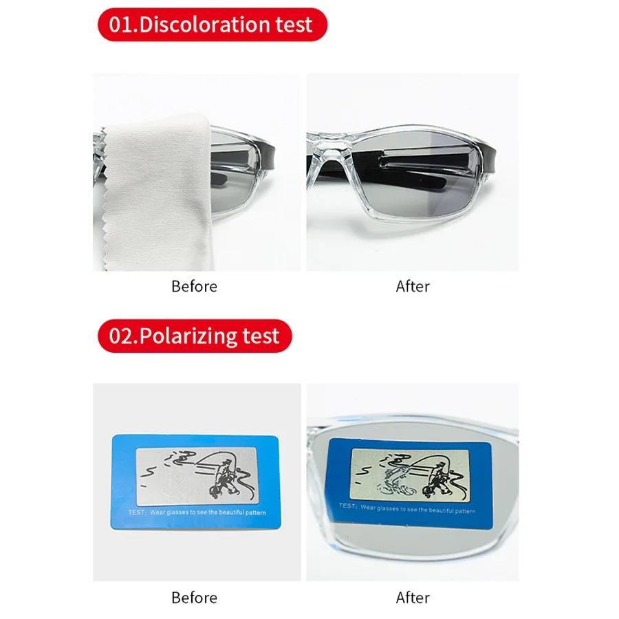 Lunettes de soleil polarisées photochromiques pour hommes et femmes, Vintage, pour pêche, cyclisme, 