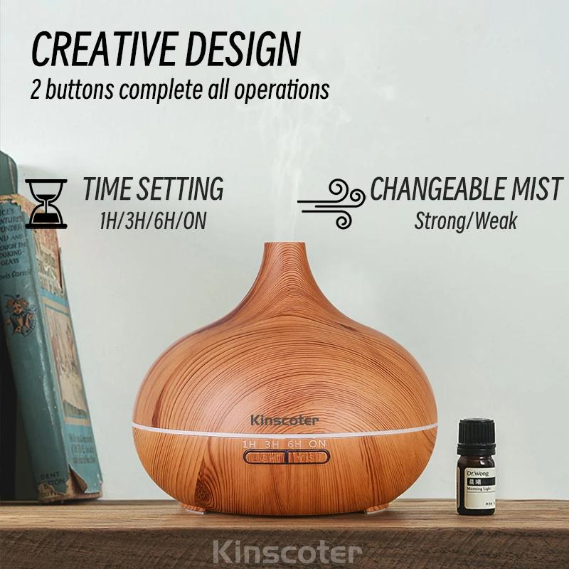 Diffuseur d'huiles essentielles d'aromathérapie de haute qualité 500ml, humidificateur d'air ultraso
