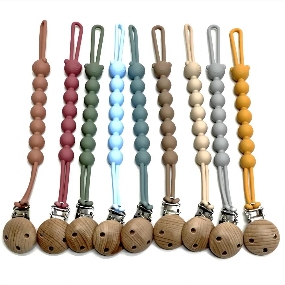 1/9 pièces bébé une chaîne de sucette bébé sucette lanière de qualité alimentaire Silicone dentition