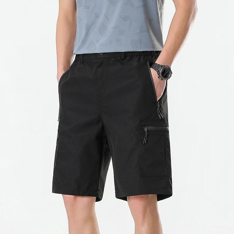 Shorts cargo pour hommes, pantalon court à poches zippées, séchage rapide, pour l'été, la randonnée,