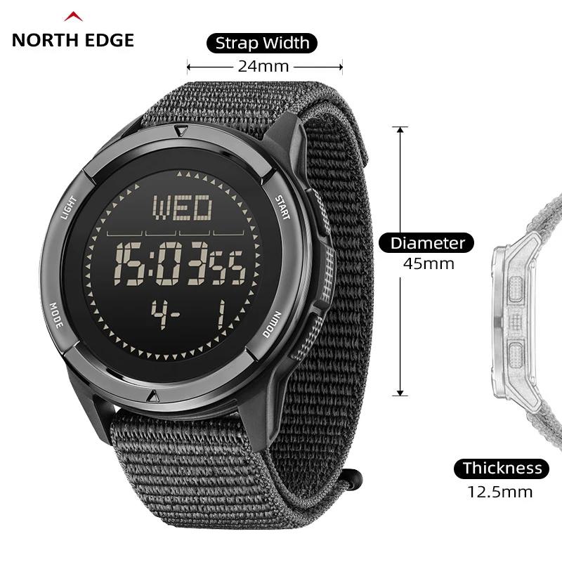 NORTH EDGE ALPS montre numérique en fibre de carbone pour hommes choc militaire sport boussole extér
