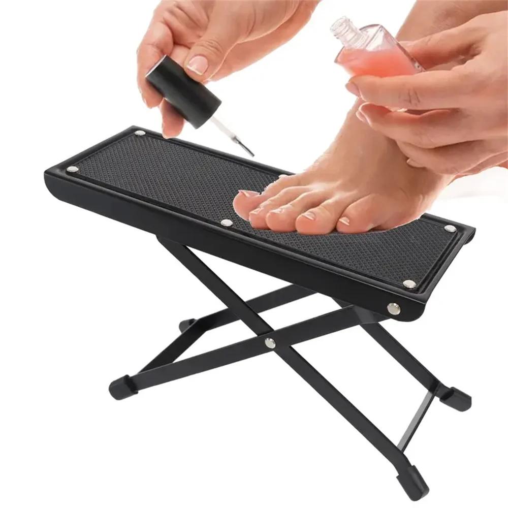 Repose-pieds pliable réglable à 4 niveaux de hauteur, plateforme antidérapante pour pédicure, suppor