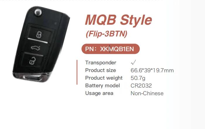 Xhorse-Clé Intelligente VVDI2/VVDI MAX MQB Sans Fil, Télécommande Universelle, pour VW MINI Programm