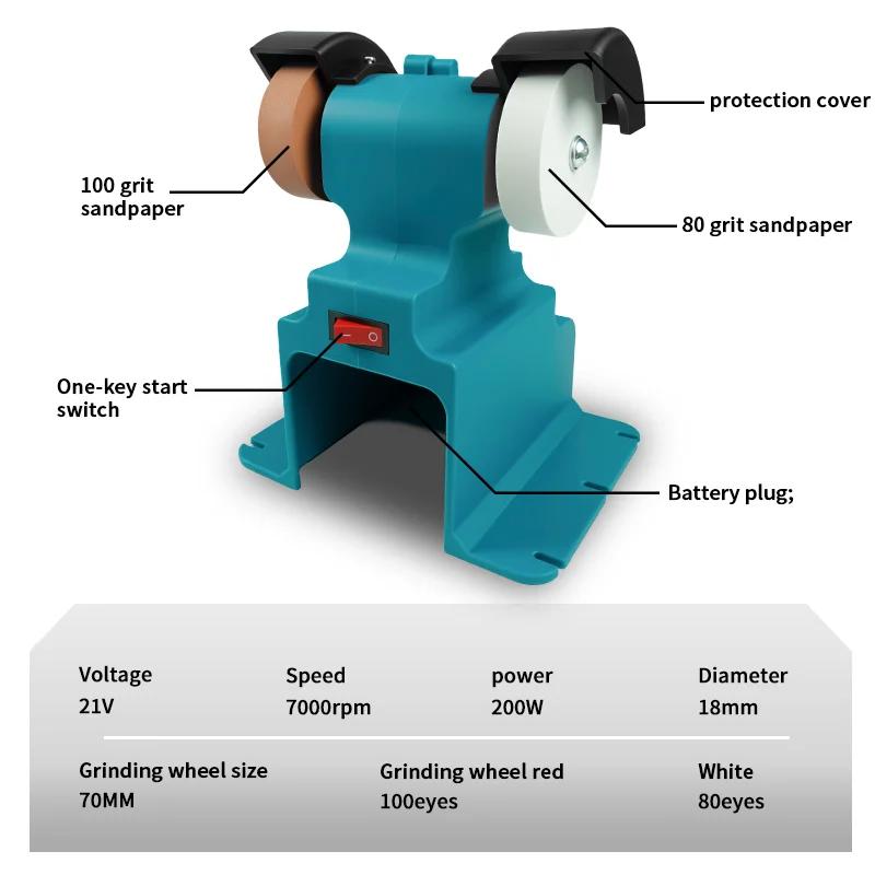 Meuleuse électrique sans fil Electric Goddess 200W pour batterie Makita 18V ﻿ Pierre à polir et à af