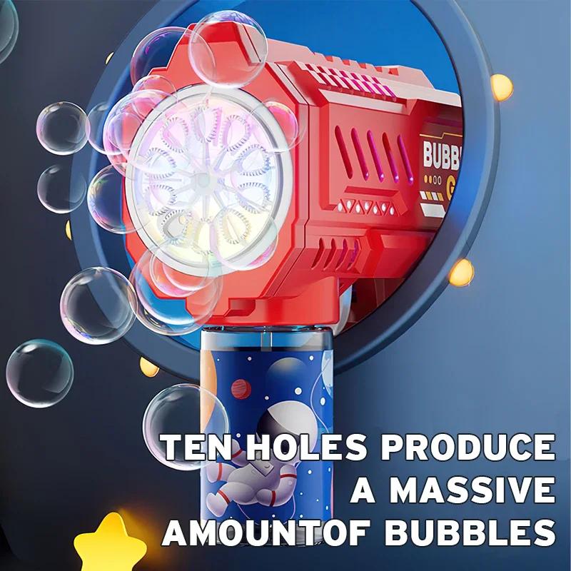 Pistolet à bulles entièrement automatique, Machine à bulles de fusée, souffleur automatique avec jou