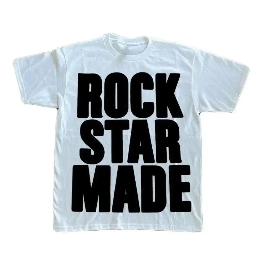 Rock Goth mode hommes Punk Grunge Hip Hop Rap Vintage lettre impression T-Shirt court décontracté su