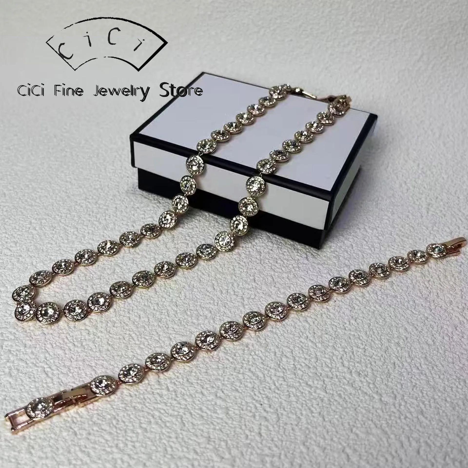 Ensemble de bijoux ronds en cristal, goutte d'eau, haute, à la mode, éblouissant, Bracelet, boucle d
