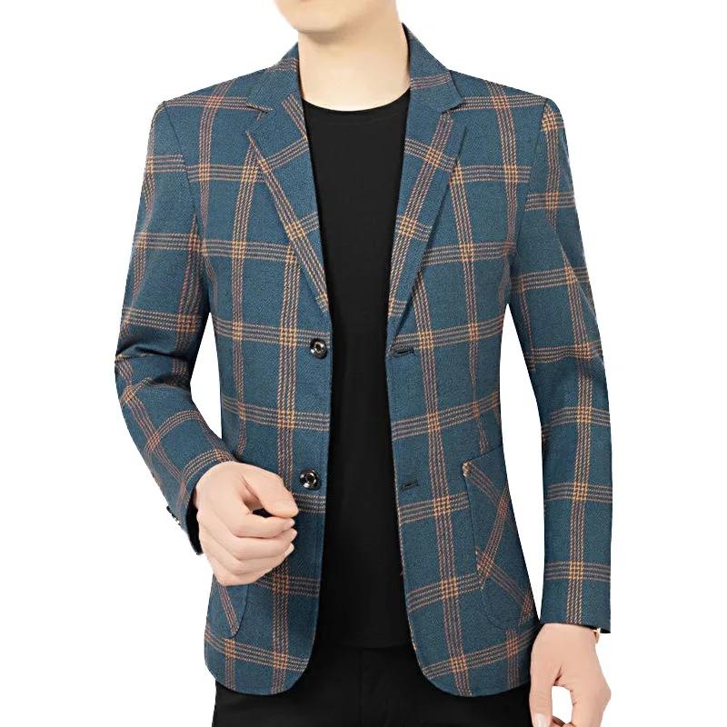 Manteau Homme Printemps-Automne 2026 – Blazer Décontracté à Col Rabattu et Poches, Simple Boutonnage