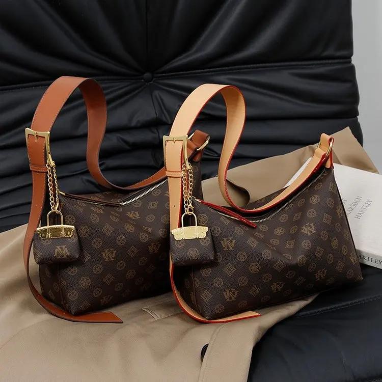 Sacs à langer élégants de couleur unie pour femmes, sac fourre-tout décontracté et stylé, sac bandou