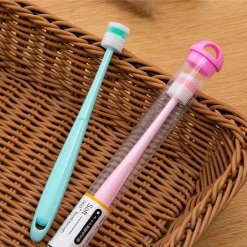 TONG-Brosse à dents en silicone souple pour petit chien et chat, étui de soins dentaires, facile à m