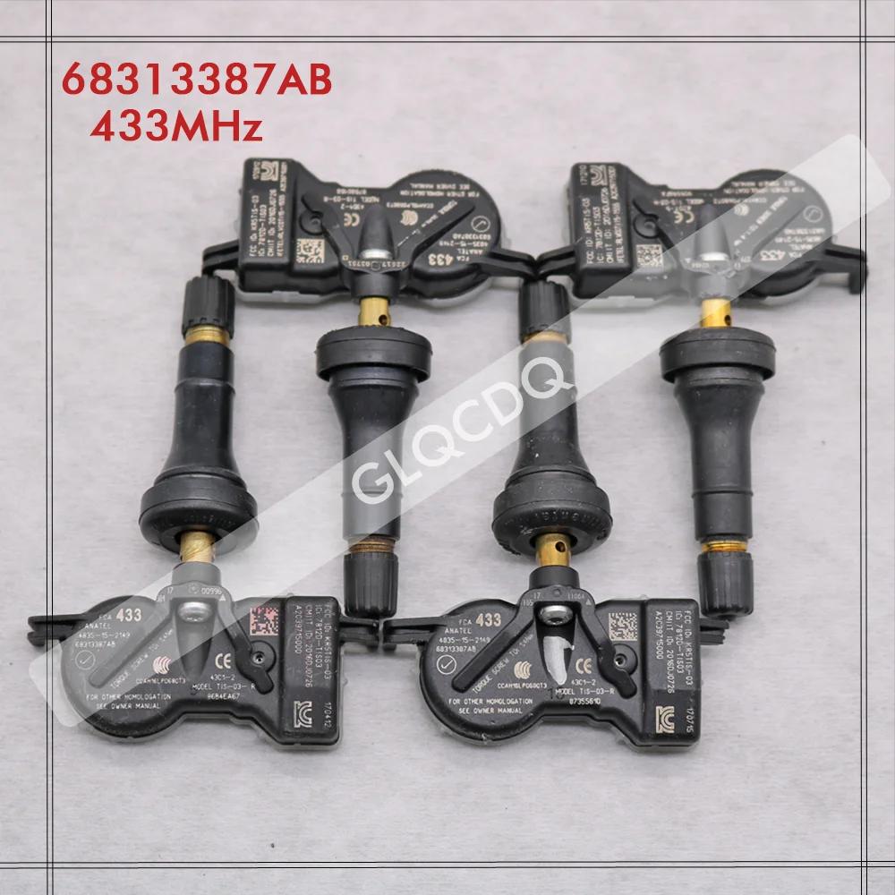 4 pièces pour Jeep Compass 2018-2024, capteur de pression des pneus TPMS 433 MHz, capteur de pressio