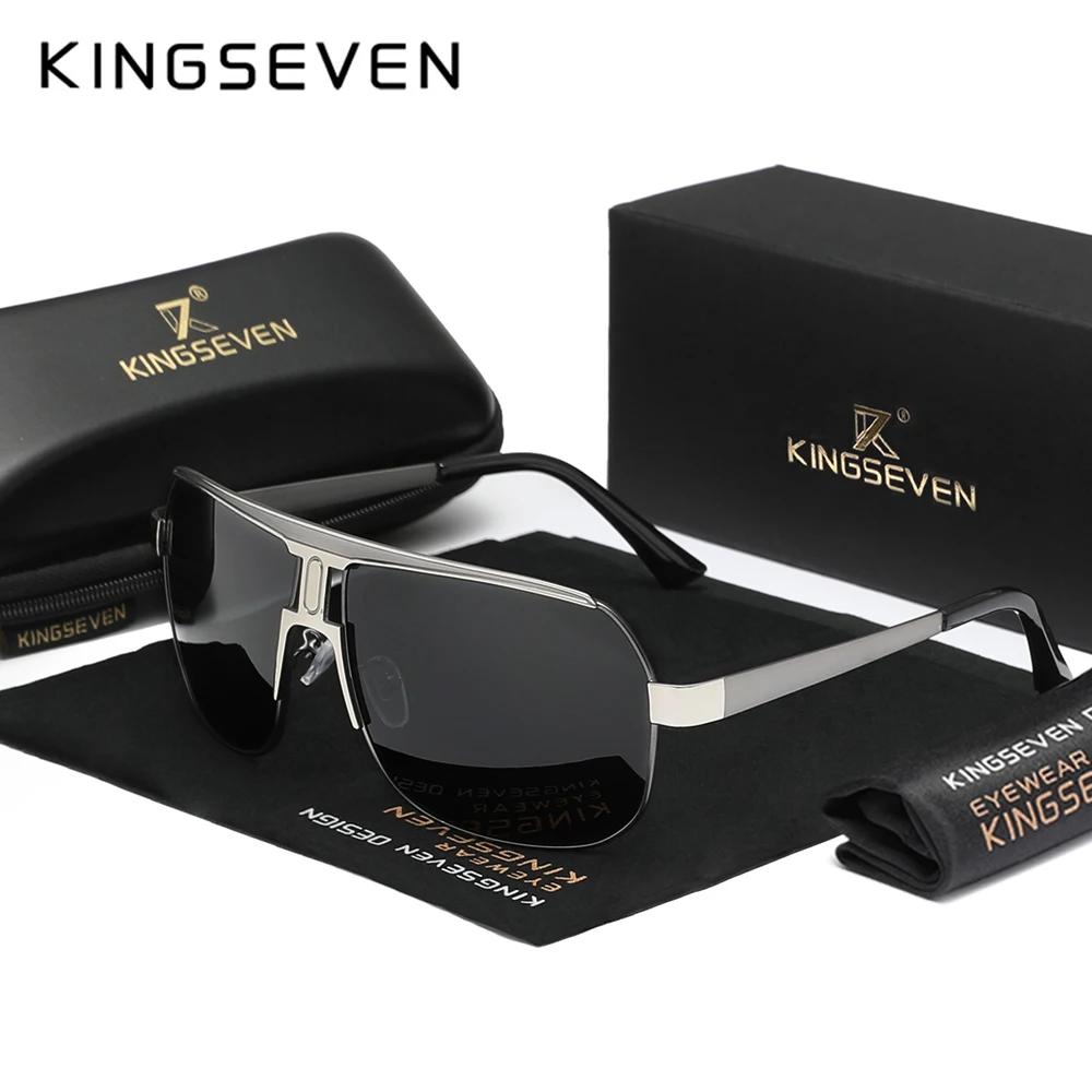 KINGSEVEN marque Design Vintage lunettes de soleil polarisées hommes mode extérieur UV400 lunettes r