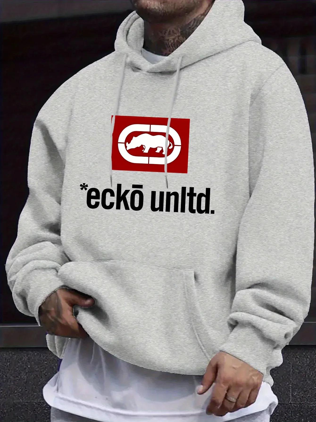 Sweat à capuche pour homme avec motif « Ecko Unlimited » - Pull décontracté à manches longues, coupe