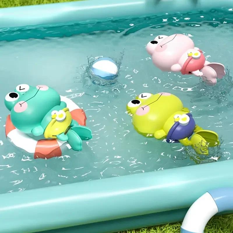 Jouets de bain de grenouille de natation à remonter pour les tout-petits, jouet d'eau Montessori ABS