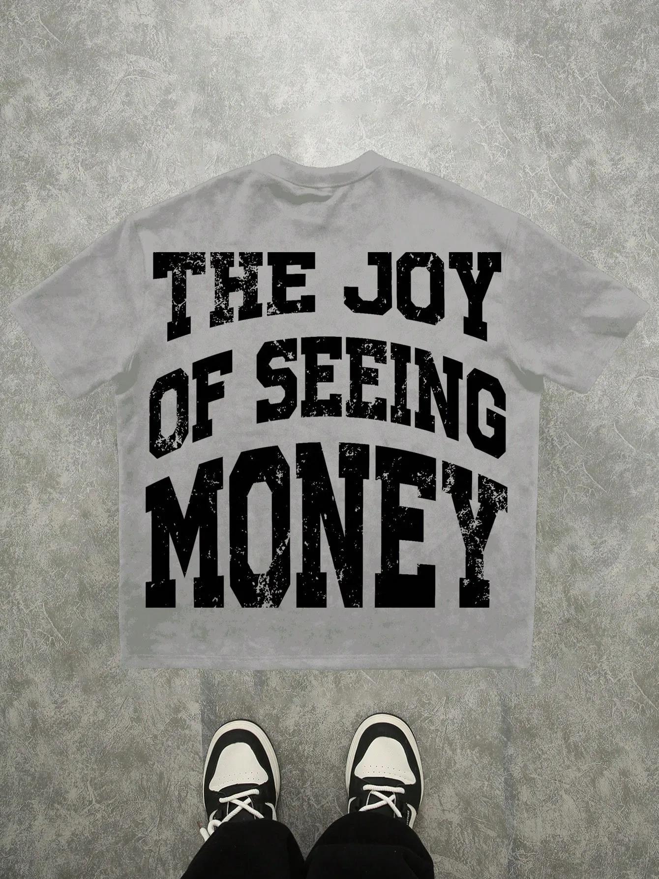 Le nouveau T-shirt pour hommes pour l'été 2025 comprend un motif de lettres 3D décontracté, à la mod