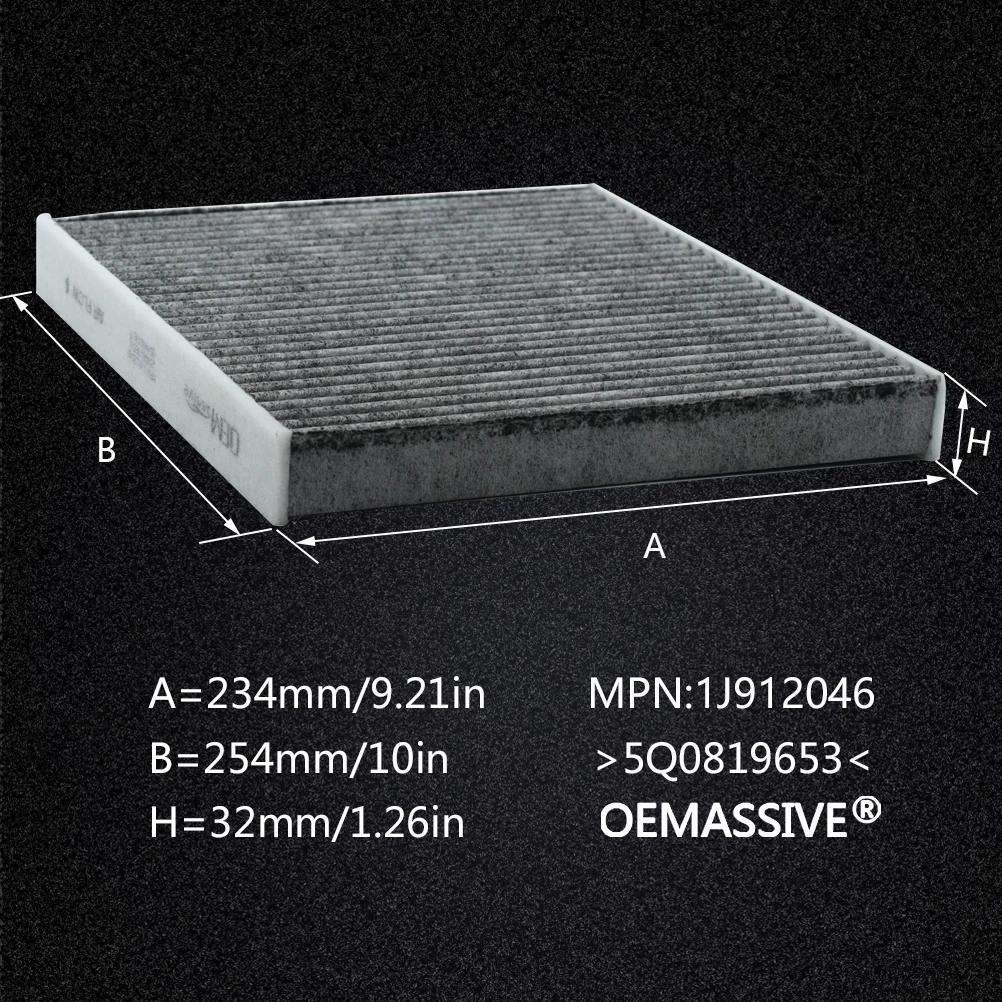 Filtre à air d'habitacle à pollen de voiture charbon actif 5Q 0819653   5Q 0819669   Pour Audi A3 TT