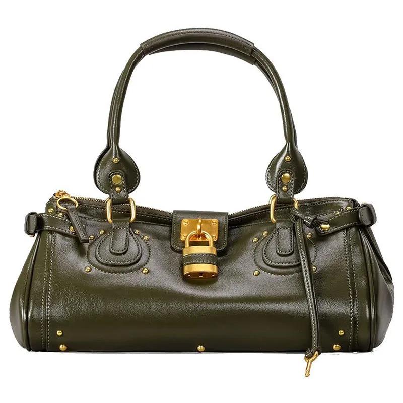 Sac à langer texturé tendance pour femme, sac à bandoulière vintage unique, sac à main de luxe en cu