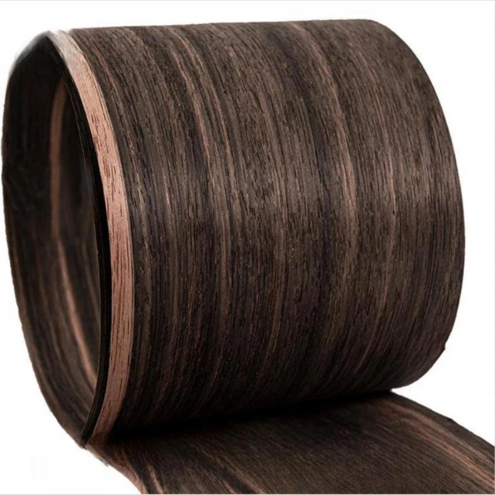 Placage en bois d'ébène indonésien noir véritable naturel pour meubles, environ d'épaisseur 0.5MM