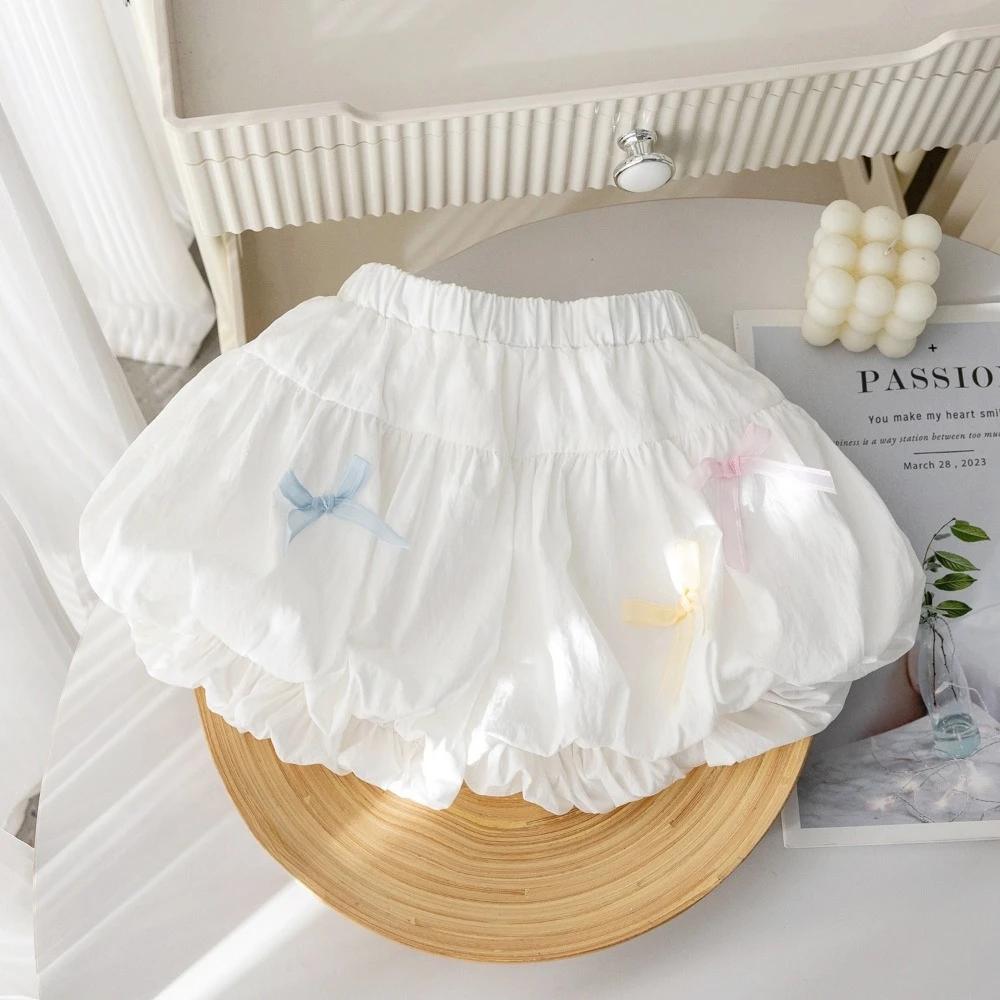 Bear Leader – vêtements d'été pour filles, couleur unie, short décoratif avec nœud, Version coréenne