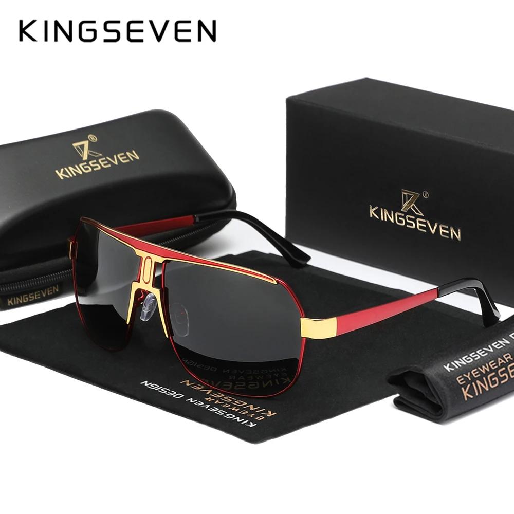 KINGSEVEN marque Design Vintage lunettes de soleil polarisées hommes mode extérieur UV400 lunettes r