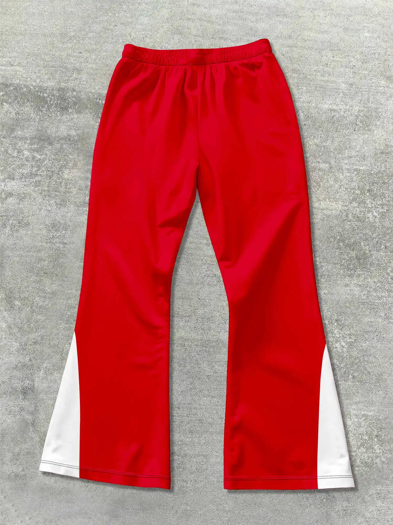 Pantalon évasé Y2k pour hommes, ample, imprimé en 3D, survêtement décontracté, taille moyenne, vêtem