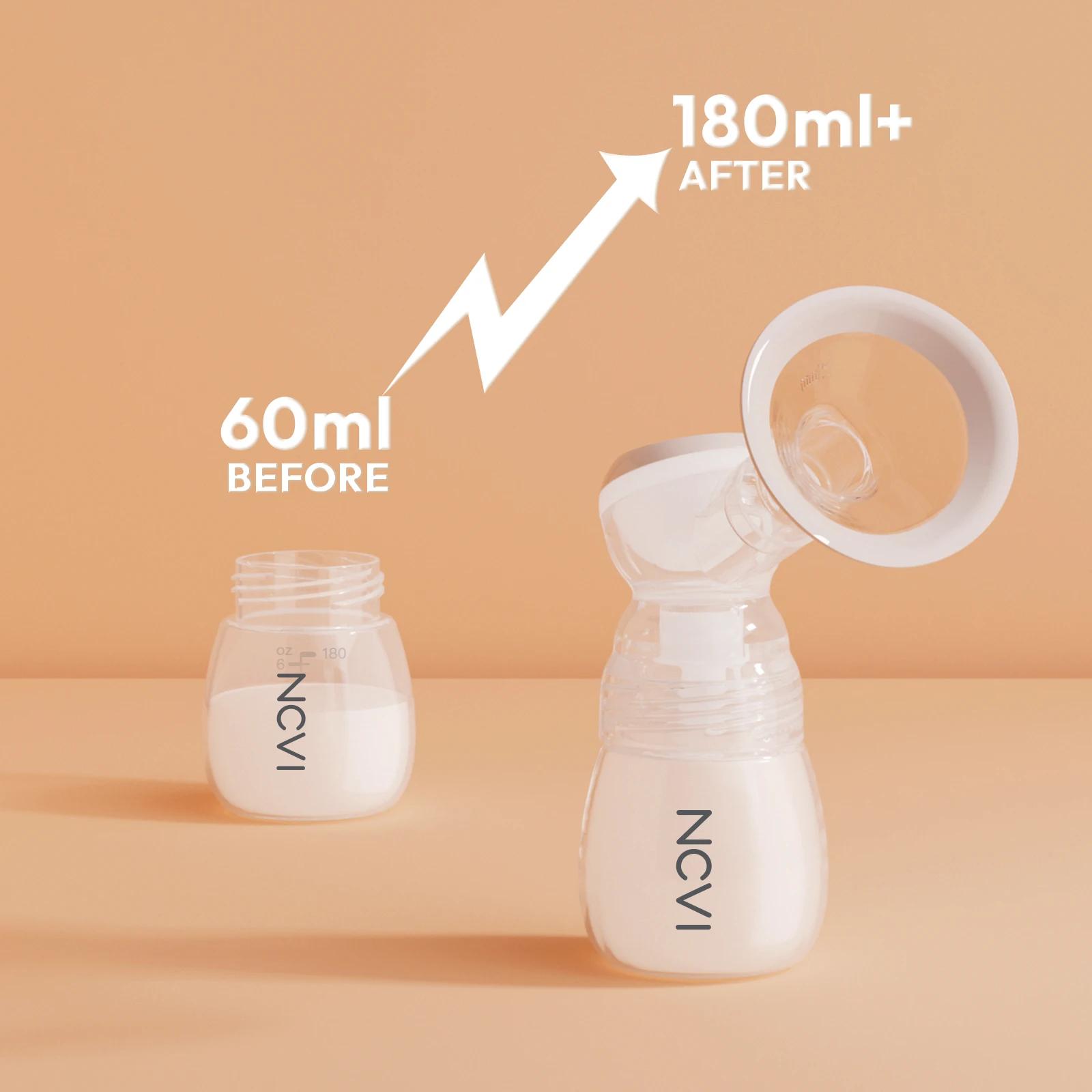 NCVI Double tire-lait électrique avec 4 Modes 9 niveaux, pièces à brides de 24mm, anti-déversement, 