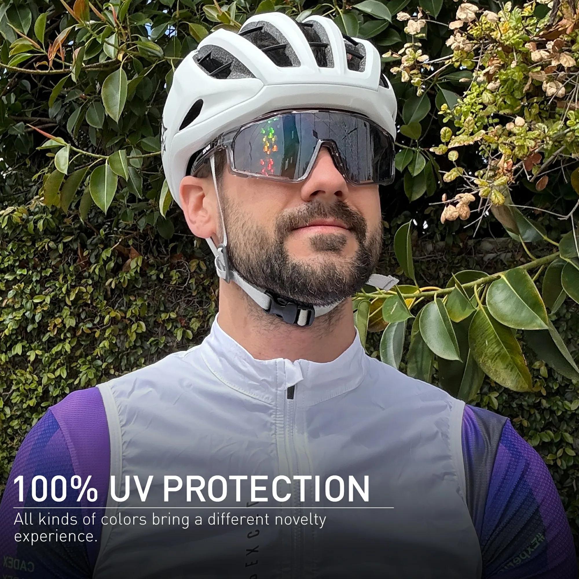 KAPVOE nouvelles lunettes de cyclisme en plein air vtt Sports de route lunettes de soleil de vélo lu