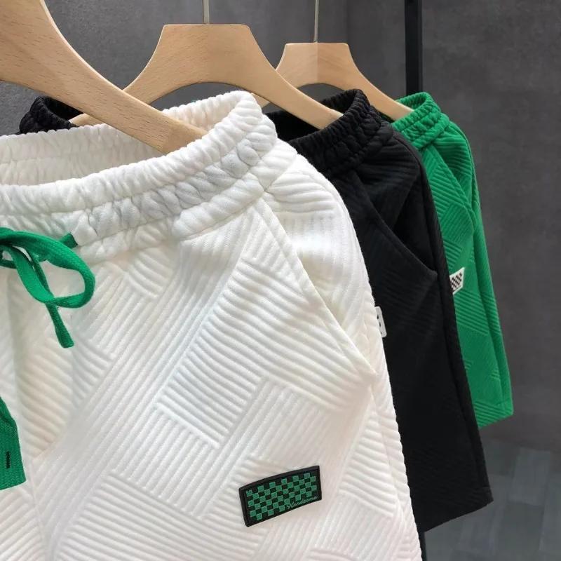 Short à la mode pour hommes, vêtements confortables à taille élastique, pantalons courts respirants,