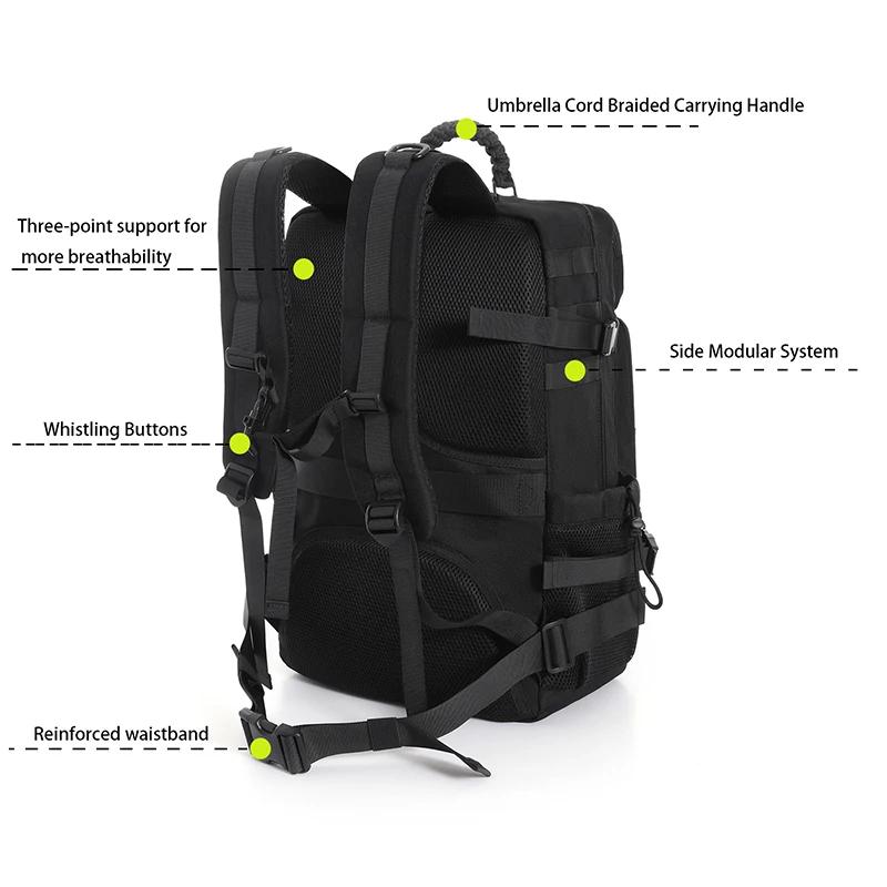 Sac polochon pour homme avec système modulaire de grande capacité, design multi-compartiments avec e