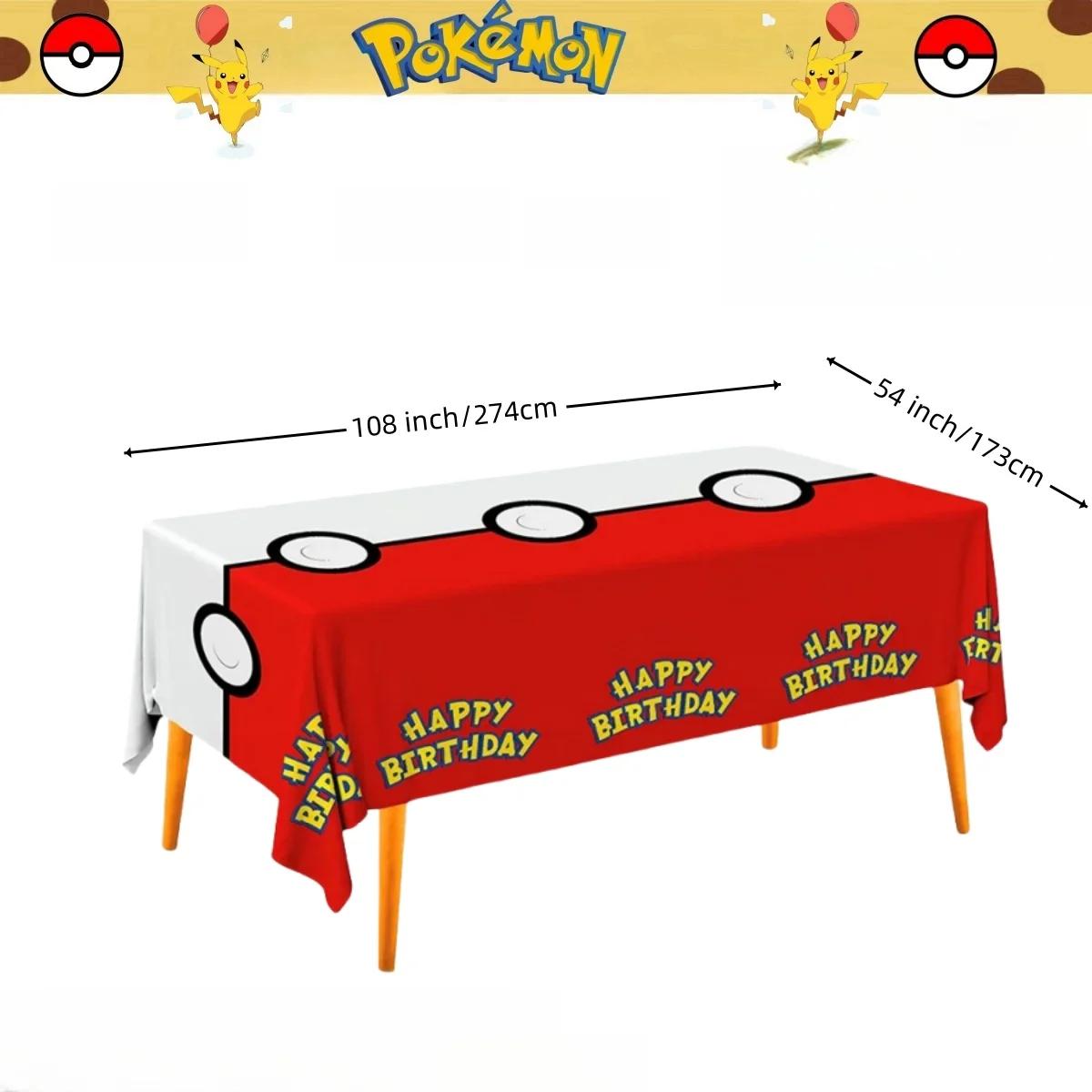 Nappe Pokemon pour Décoration de ixd'Anniversaire, Couverture de Table, Pikachu, Poulet, Grill, Baby