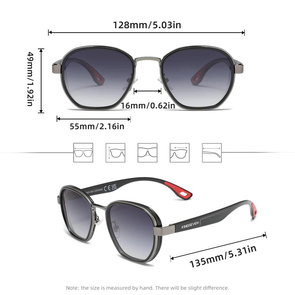 KINGSEVEN lunettes de soleil hommes polarisées UV400 rétro luxe mode lunettes pour femme mâle cadre 