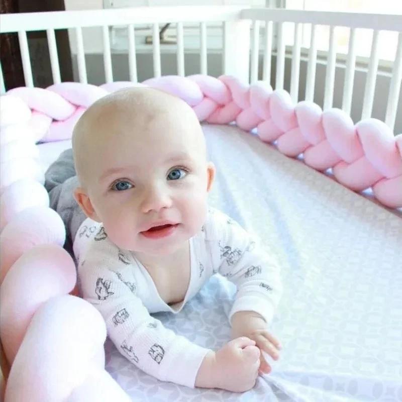 Protecteur de berceau de bébé 1M/2M/3M/4M, coussin à nœud tressé pour nourrissons et enfants, 3 acti