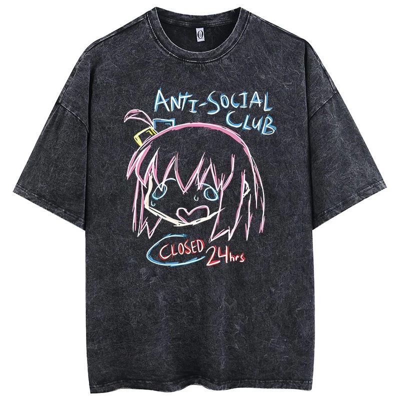 Hommes surdimensionnés imprimé t-shirts Bocchi Club groupe de musique Anime Bocchi The Rock couvertu