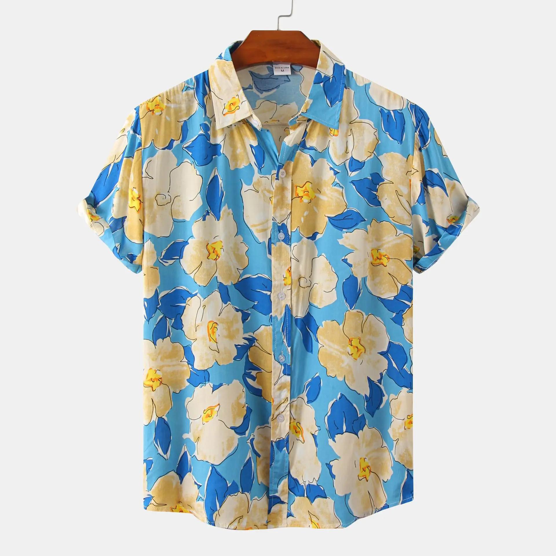 Chemise hawaïenne à manches courtes pour hommes, mode décontractée, Style plage sociale, surdimensio