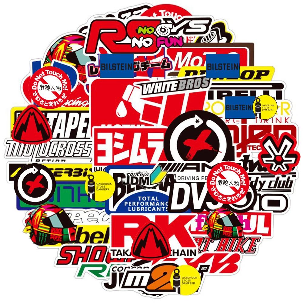 10/50/100/200 pièces Cool voiture de course JDM Graffiti autocollants étanche bricolage Skateboard t