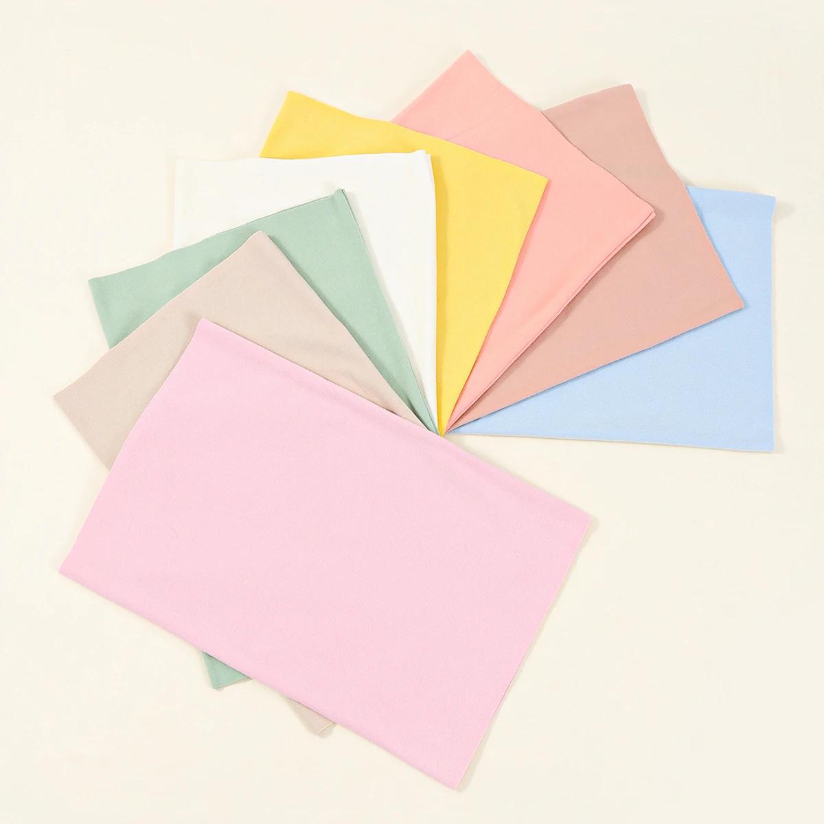 Écharpe en coton pour enfants, écharpe polyvalente à col rond, imprimé solide, chaud, coupe-vent, po