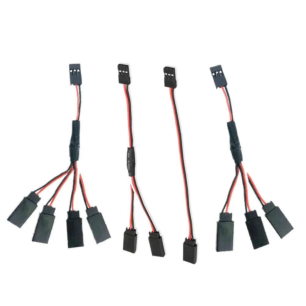 1 pièces 20/30/50cm 1to1/ 1to2/ 1to3/ 1to4 câble d'extension Servo RC Futaba 3 broches JR séparateur