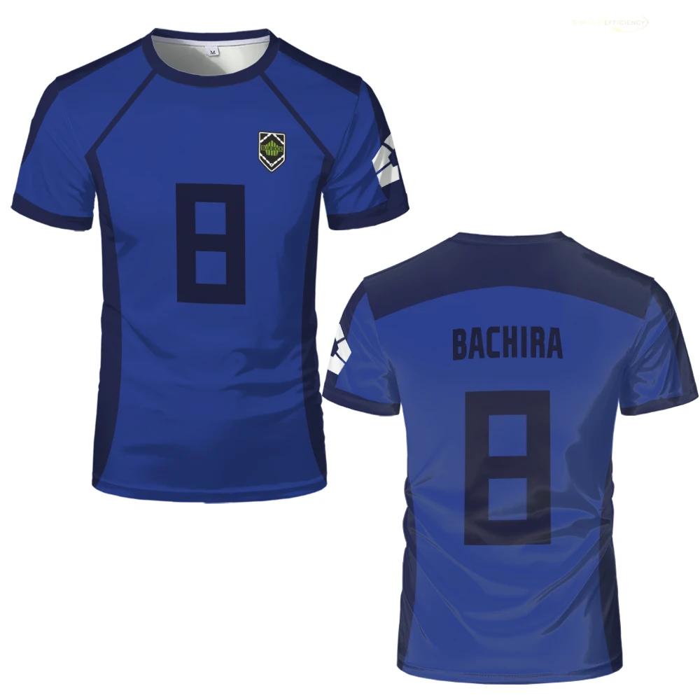T-shirt homme ISAGI 3D imprimé, sport, séchage rapide, respirant, anime cosplay, Harajuku, équipe de