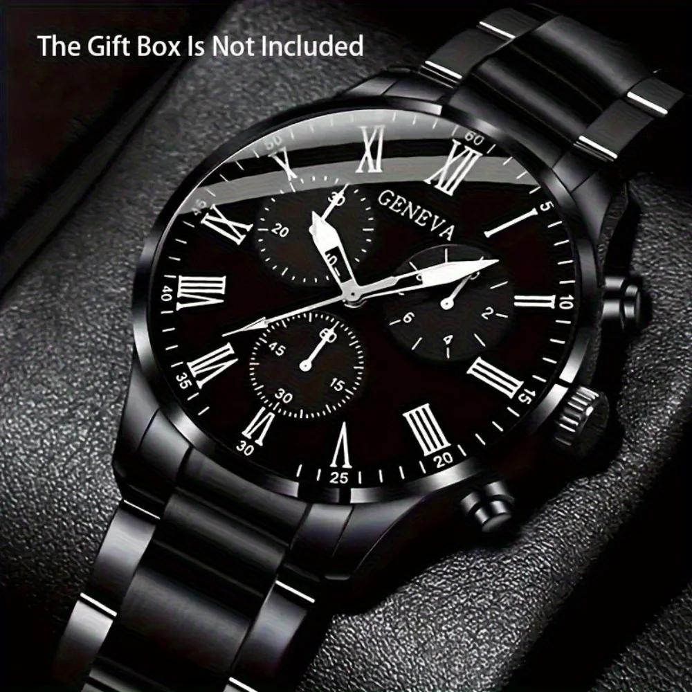 Ensemble de montres à quartz de luxe pour hommes, 2 pièces, vêtements d'affaires et décontractés, ca
