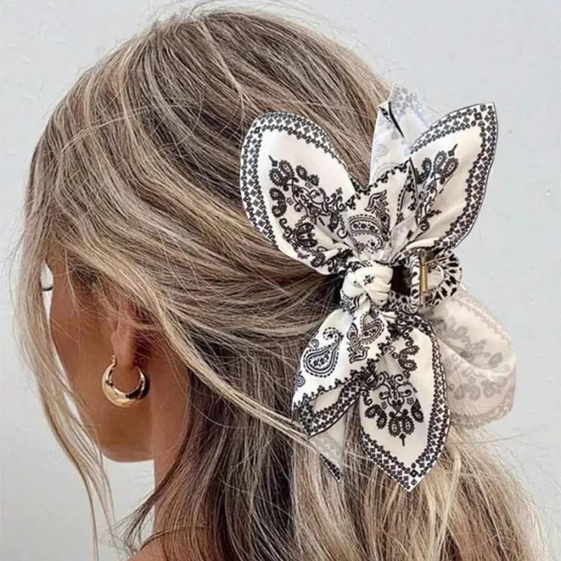 Pince à cheveux double face fleur de cajou, nœud papillon, décodage, vacances d'été, mode, amour, sa