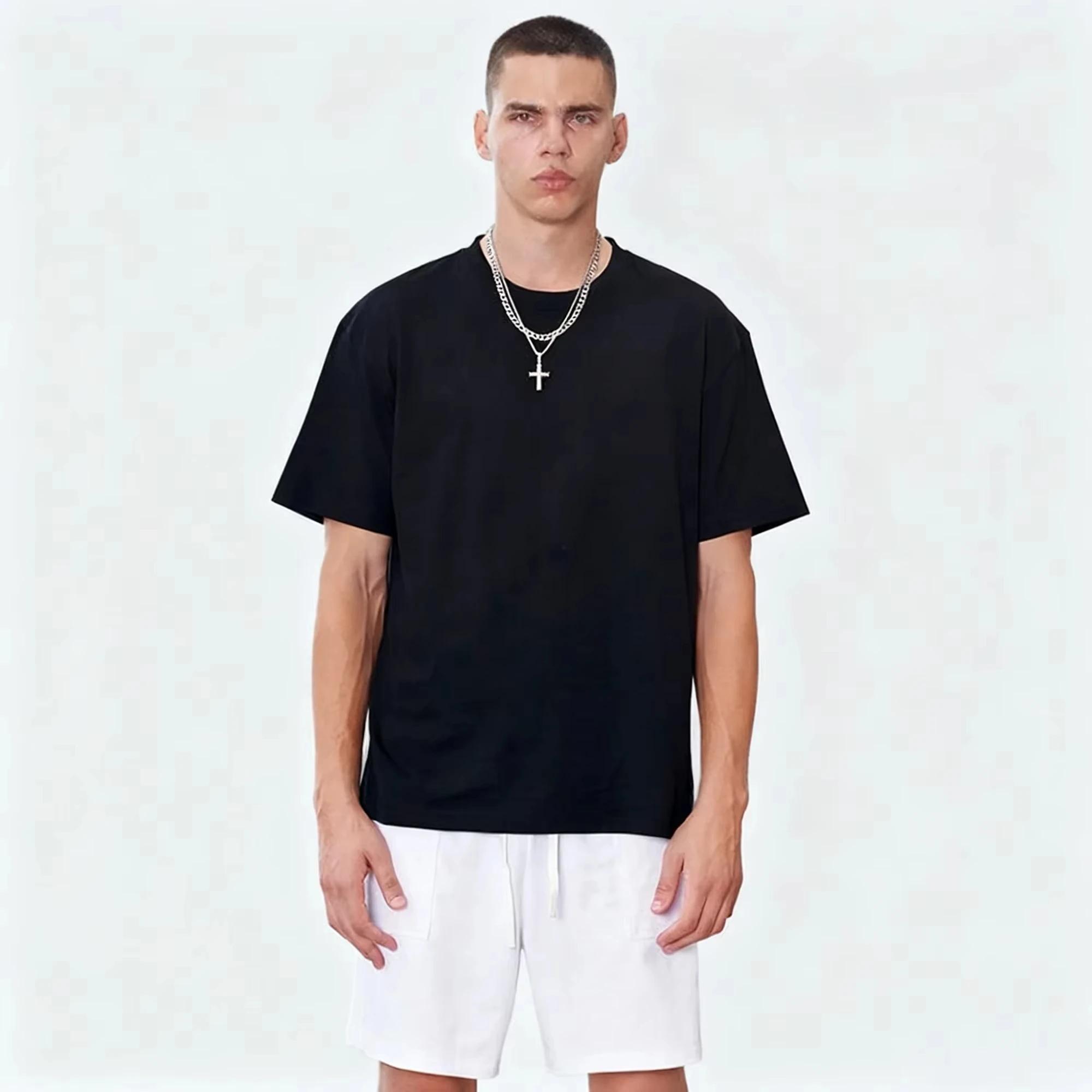 Nouveau T-shirt d'été 2026 en coton imprimé à manches courtes, col rond ample, respirant, décontract
