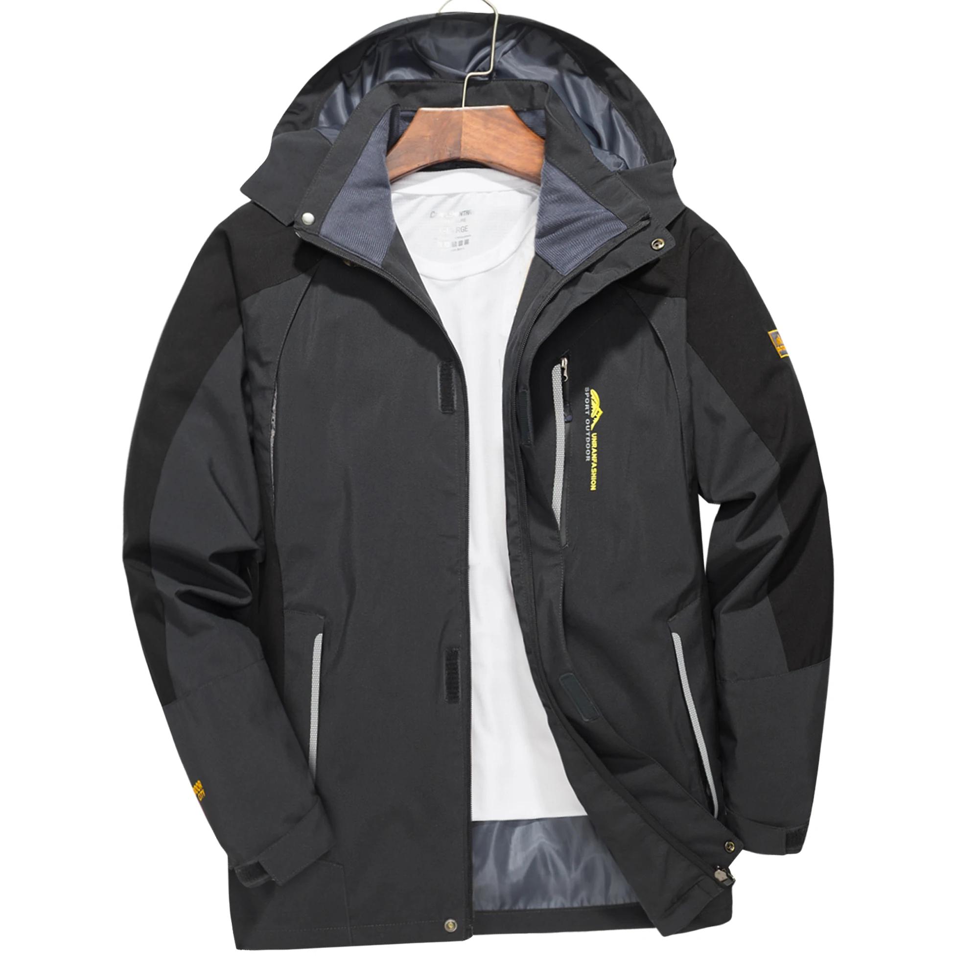 Veste de randonnée imperméable pour hommes, grande taille, coupe-vent, Camping, chasse, course à pie