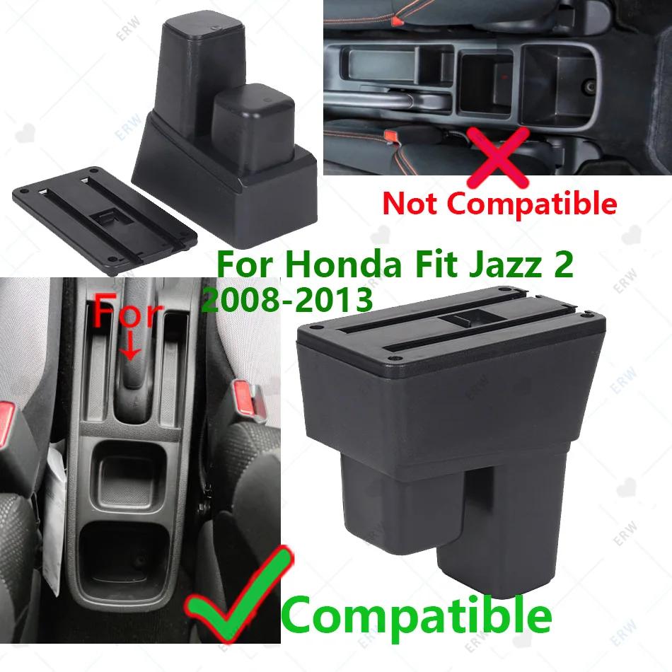 Accoudoir de voiture pour Honda Jazz, boîte de rangement de bras pour Honda Fit Jazz 2, 2008, 2009, 
