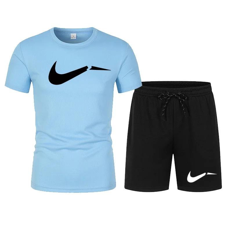 Ensemble T-shirt et short d'été pour homme 2026, combinaison décontractée et tendance à manches cour
