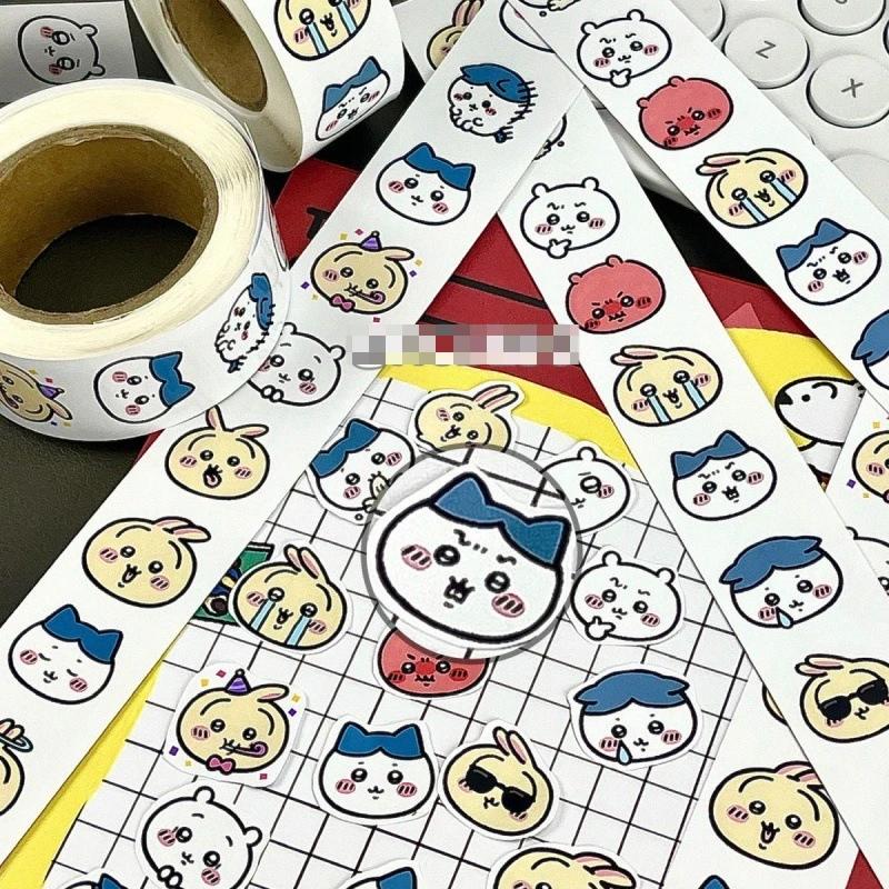 Chiikawa dessin animé rouleau autocollants Hachiware Usagi autocollants haute apparence décoration m