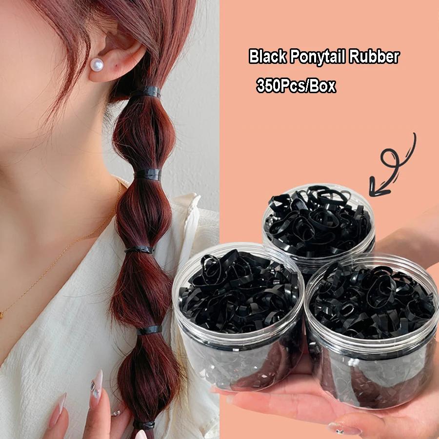 100-1000 pièces noir jetable élastique bandes de cheveux élastiques filles bandeau enfants élastique
