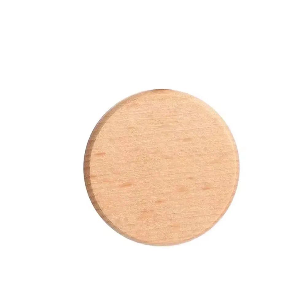 Porte-clés rond en bois, 100 pièces, porte-clés Portable en hêtre