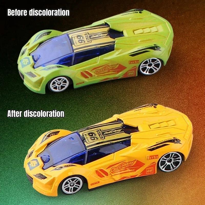 Modèle de voiture de course magique à couleur changeante 1:64, inertie sensible à la température, jo